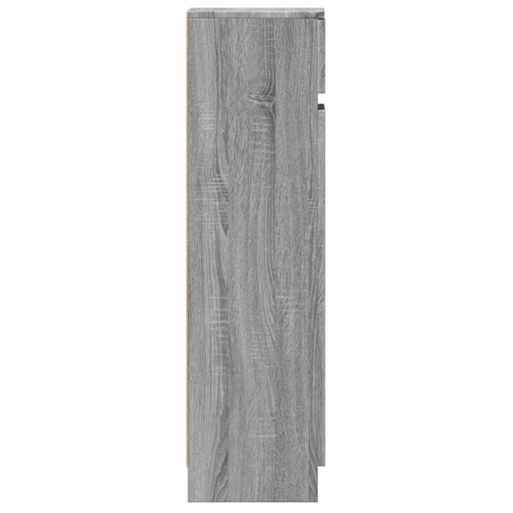 vidaXL Shoe Cabinet Grey Sonoma 100.5x28x100 cm Engineered Wood