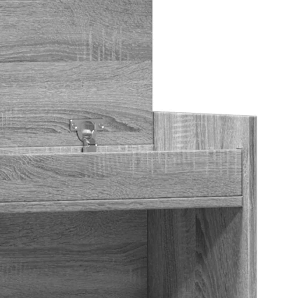 vidaXL Shoe Cabinet Grey Sonoma 100.5x28x100 cm Engineered Wood