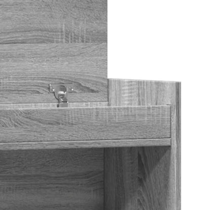 vidaXL Shoe Cabinet Grey Sonoma 100.5x28x100 cm Engineered Wood