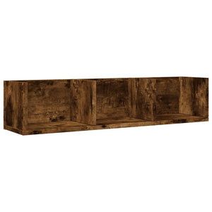 vidaXL Wall Cabinet Smoked Oak 75x18x16.5 cm Engineered Wood