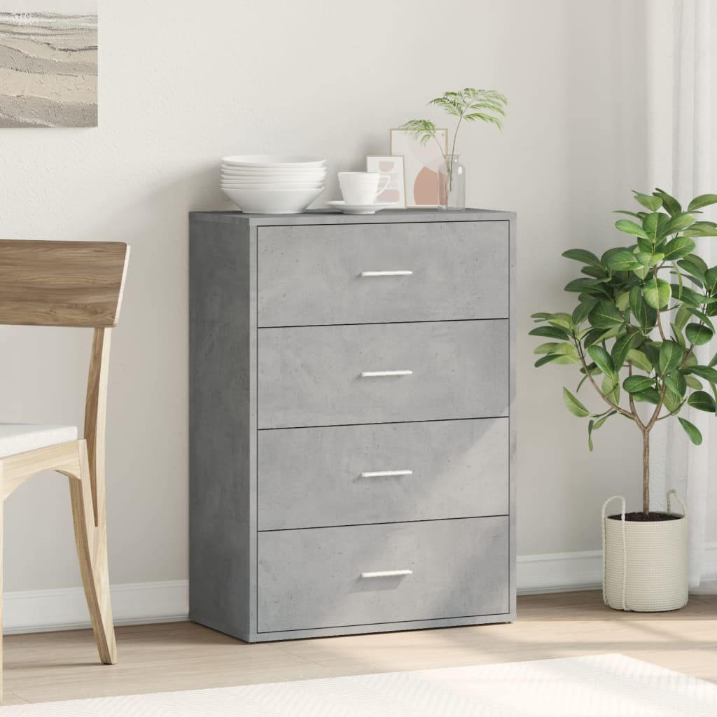 vidaXL Sideboard Concrete Grey 60x31x84 cm Engineered Wood