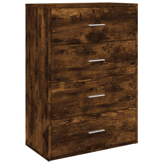 vidaXL Sideboard Smoked Oak 60x31x84 cm Engineered Wood