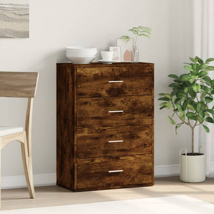 vidaXL Sideboard Smoked Oak 60x31x84 cm Engineered Wood
