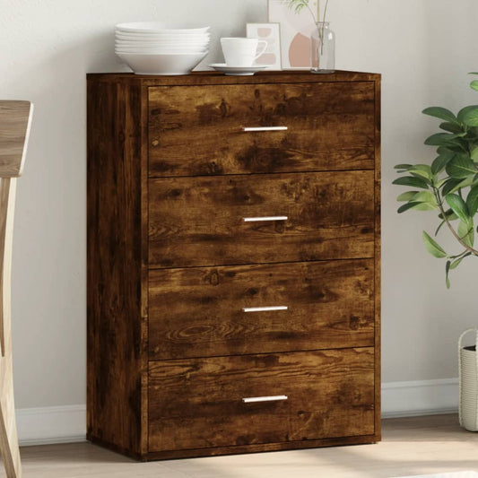 vidaXL Sideboard Smoked Oak 60x31x84 cm Engineered Wood