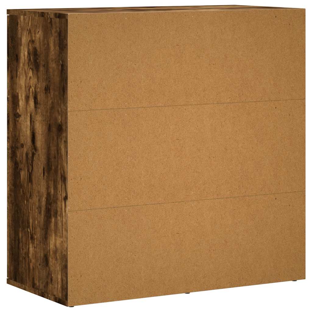 vidaXL Sideboard Smoked Oak 79x38x80 cm Engineered Wood