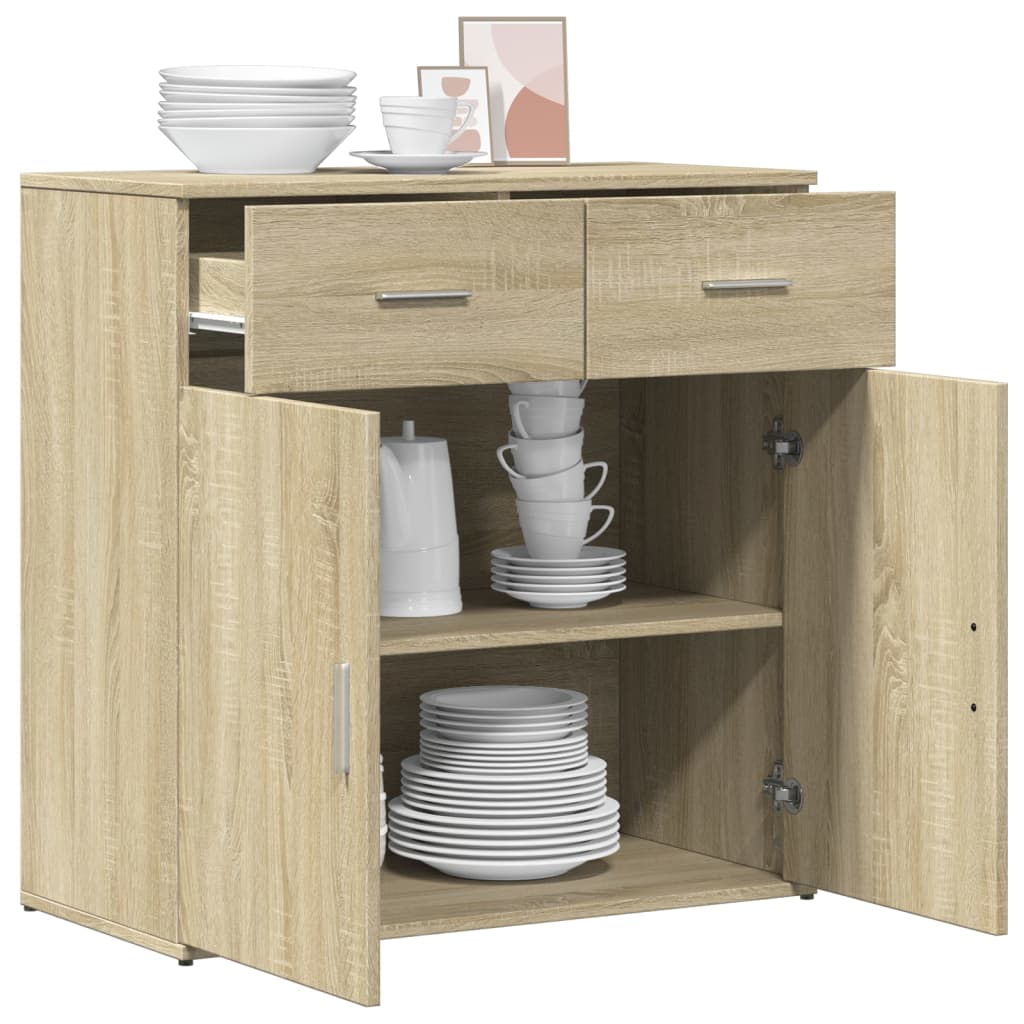 vidaXL Sideboard Sonoma Oak 79x38x80 cm Engineered Wood