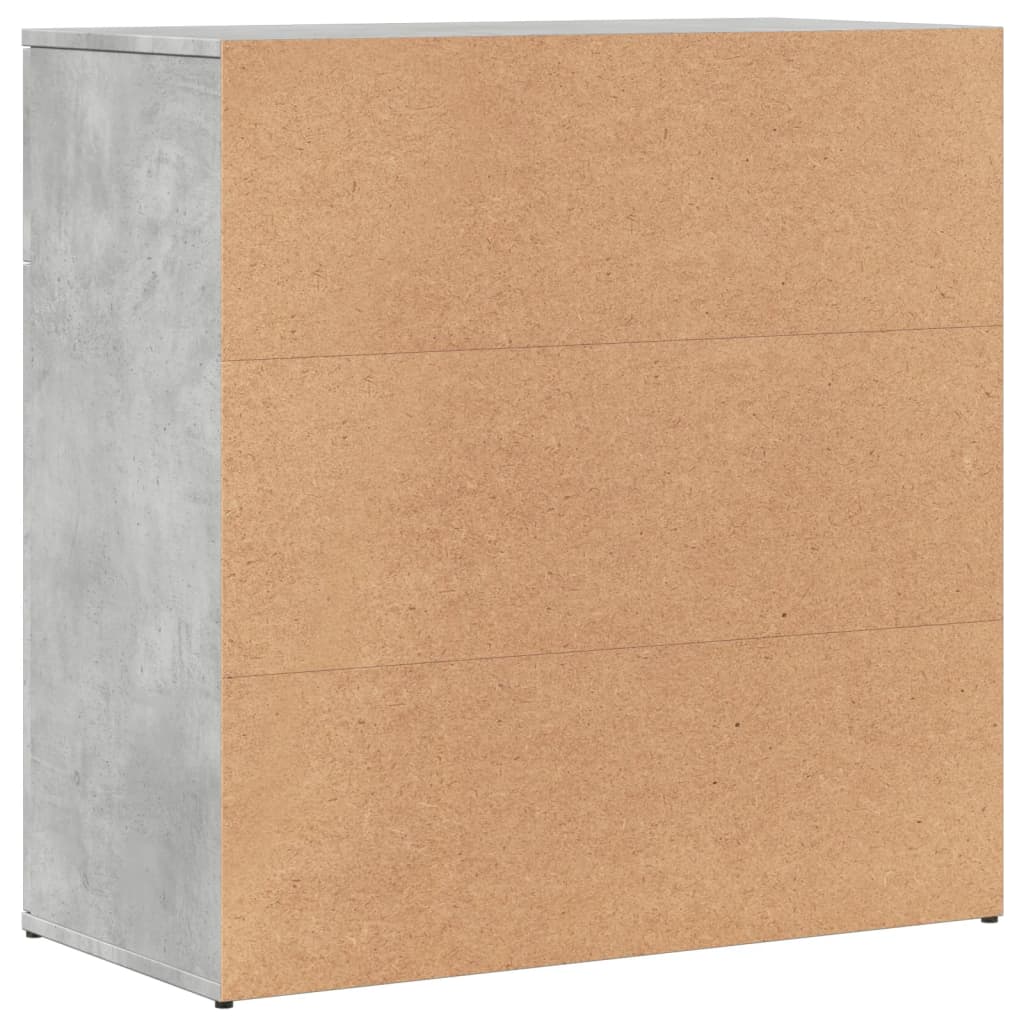 vidaXL Sideboard Concrete Grey 79x38x80 cm Engineered Wood