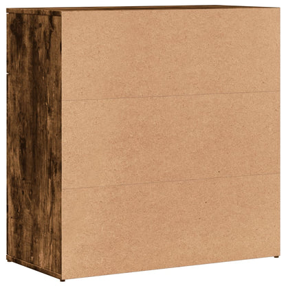 vidaXL Sideboard Smoked Oak 79x38x80 cm Engineered Wood