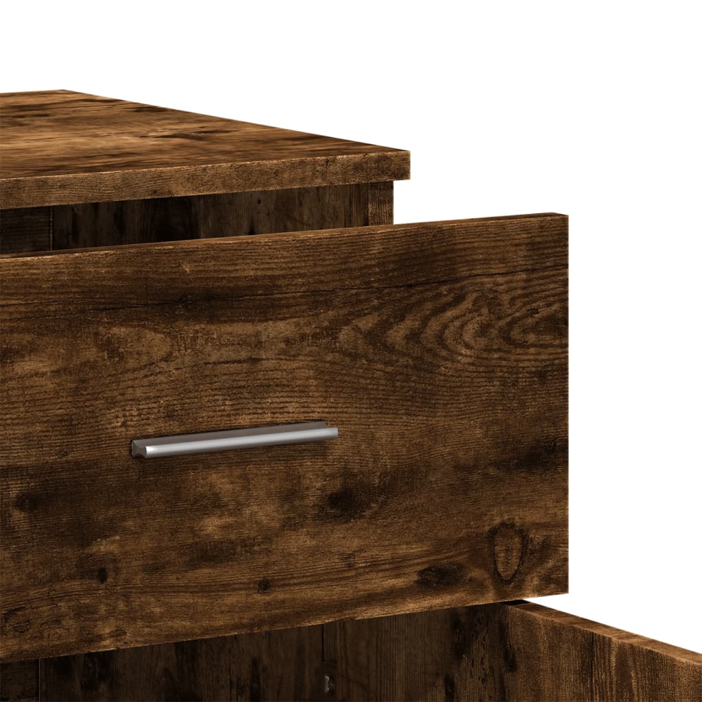 vidaXL Sideboard Smoked Oak 79x38x80 cm Engineered Wood