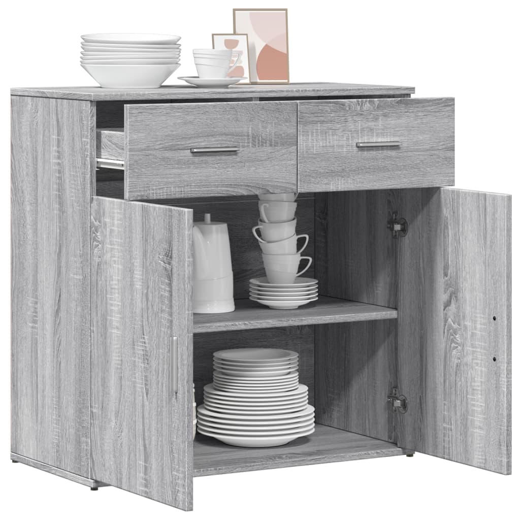vidaXL Sideboard Grey Sonoma 79x38x80 cm Engineered Wood