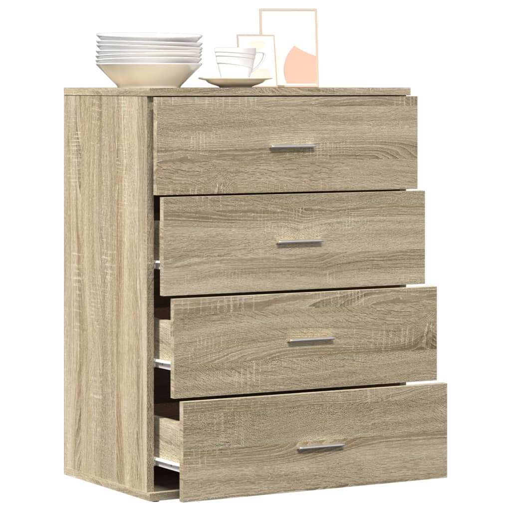 vidaXL Sideboard Sonoma Oak 60x39x80 cm Engineered Wood