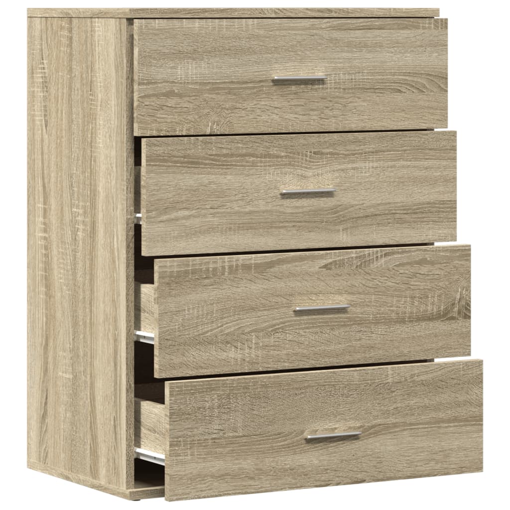 vidaXL Sideboard Sonoma Oak 60x39x80 cm Engineered Wood