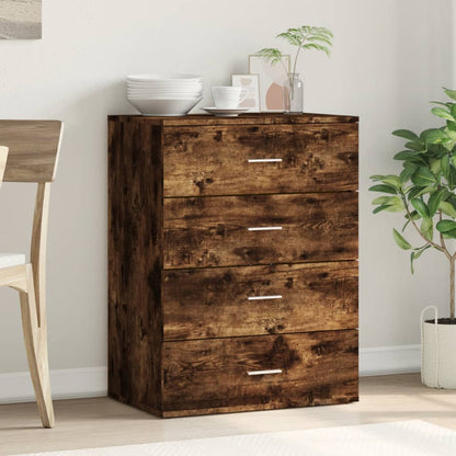 vidaXL Sideboard Smoked Oak 60x39x80 cm Engineered Wood