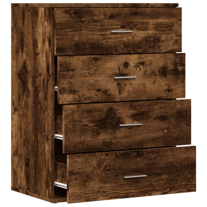 vidaXL Sideboard Smoked Oak 60x39x80 cm Engineered Wood