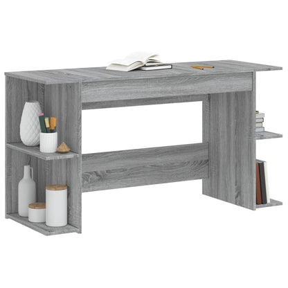 vidaXL Desk Grey Sonoma 140x50x75 cm Engineered Wood