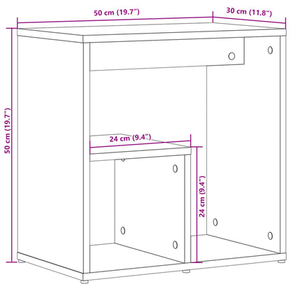 vidaXL Side Tables 2 pcs Black 50x30x50 cm Engineered Wood