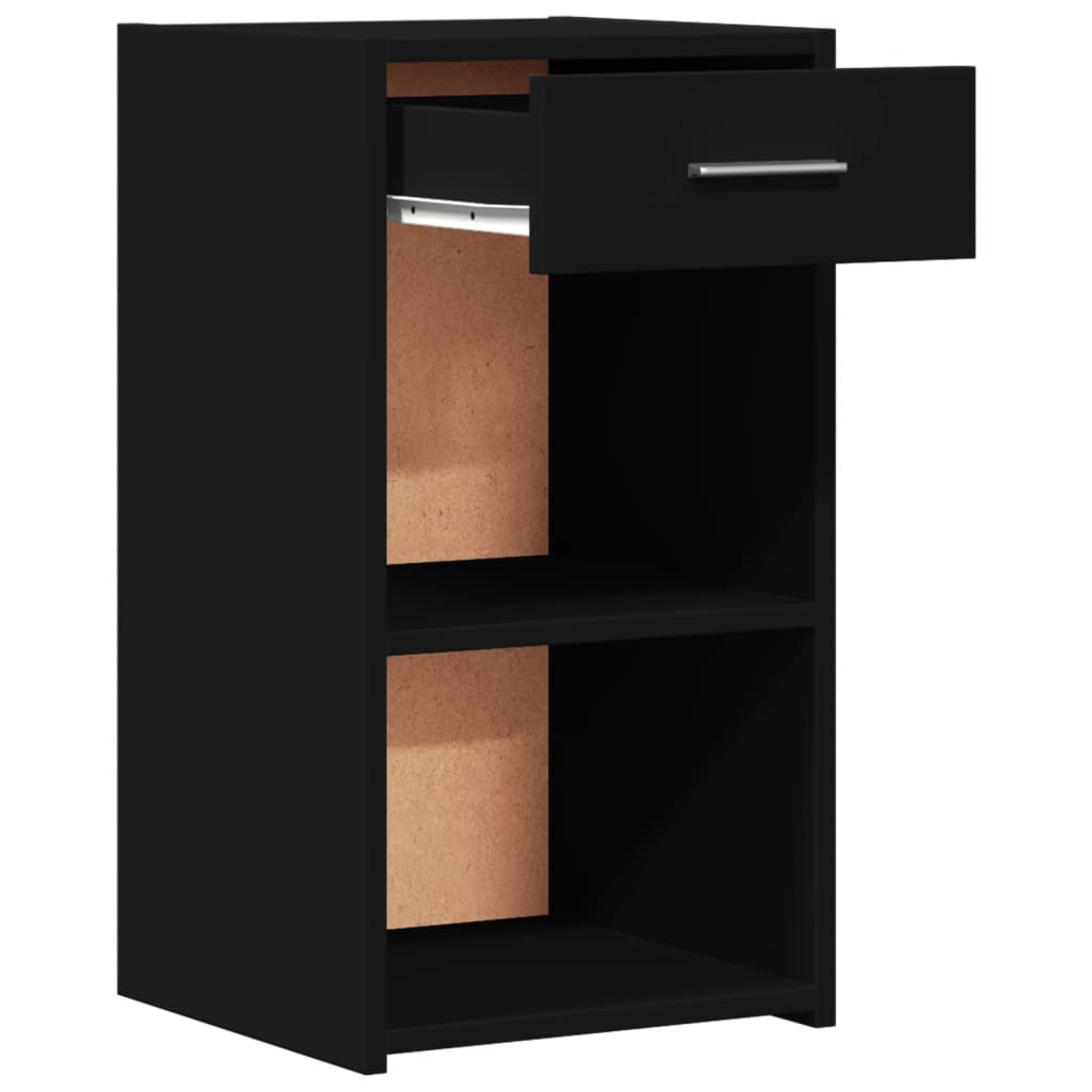 vidaXL Bedside Cabinets 2 pcs Black 35x34x65 cm Engineered Wood