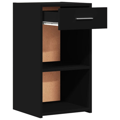 vidaXL Bedside Cabinets 2 pcs Black 35x34x65 cm Engineered Wood