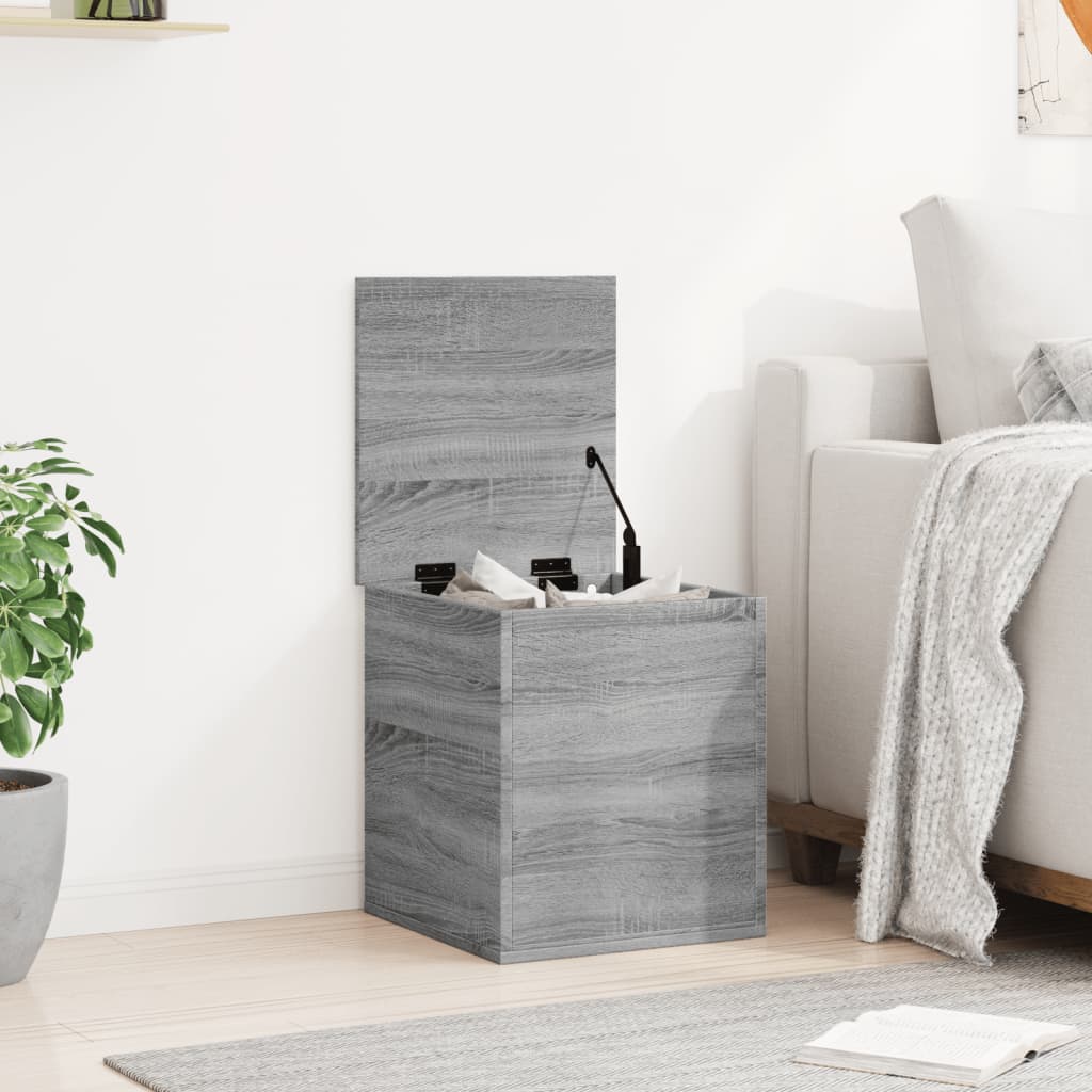 vidaXL Storage Box Grey Sonoma 40x42x46 cm Engineered Wood