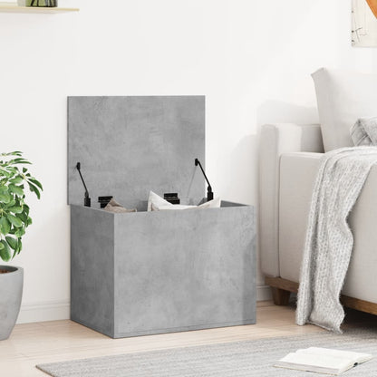 vidaXL Storage Box Concrete Grey 60x42x46 cm Engineered Wood