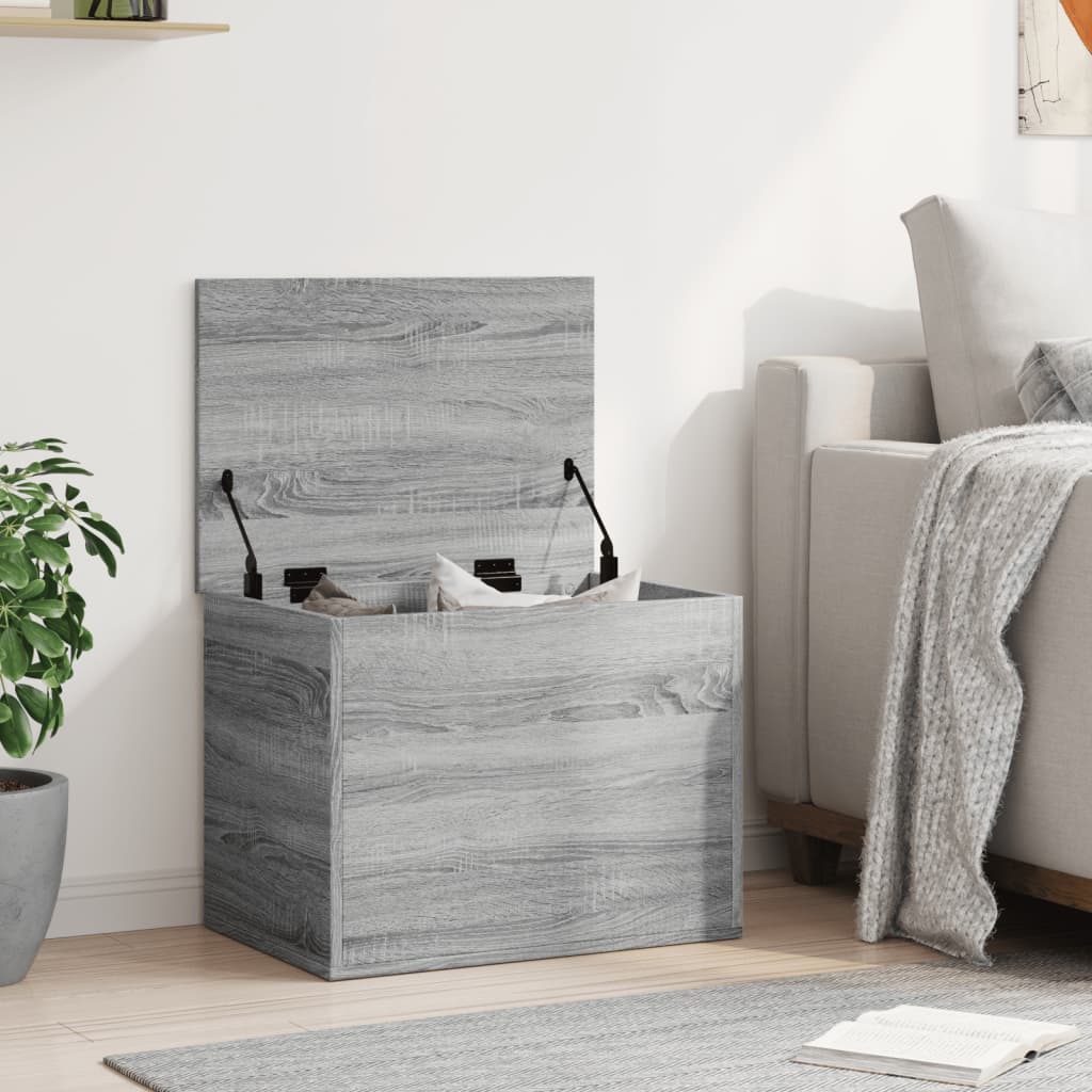 vidaXL Storage Box Grey Sonoma 60x42x46 cm Engineered Wood