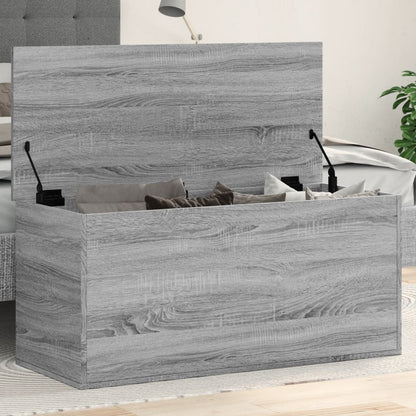 vidaXL Storage Box Grey Sonoma 100x42x46 cm Engineered Wood