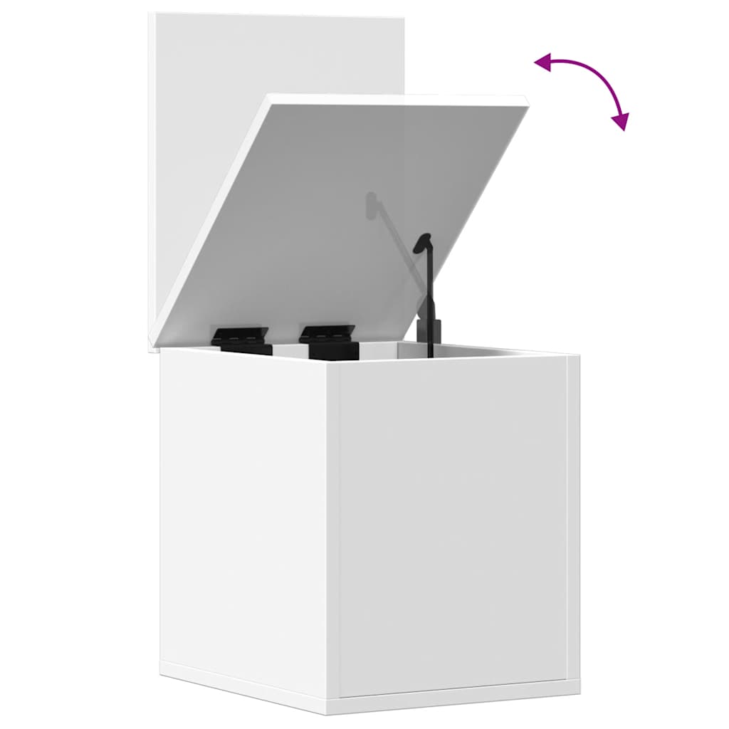 vidaXL Storage Box White 30x35x35 cm Engineered Wood