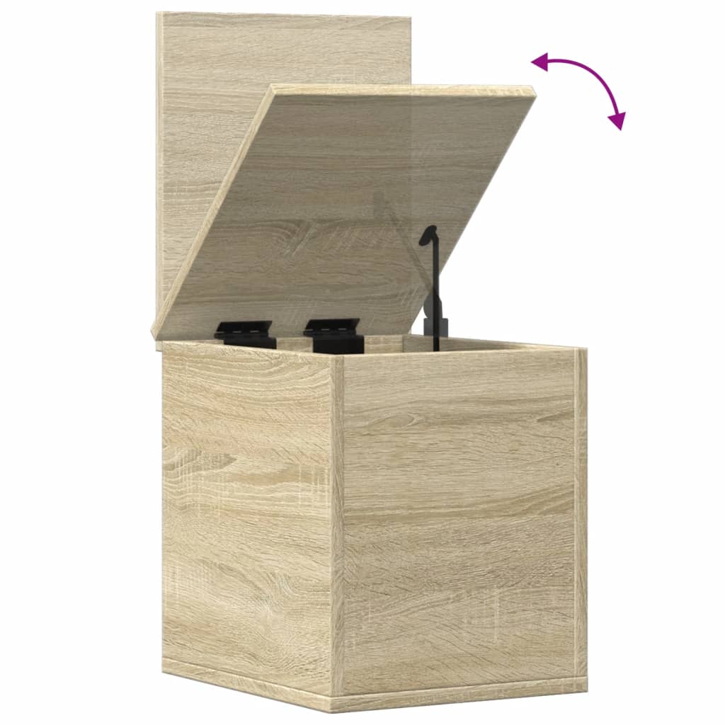 vidaXL Storage Box Sonoma Oak 30x35x35 cm Engineered Wood
