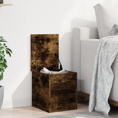 vidaXL Storage Box Smoked Oak 30x35x35 cm Engineered Wood