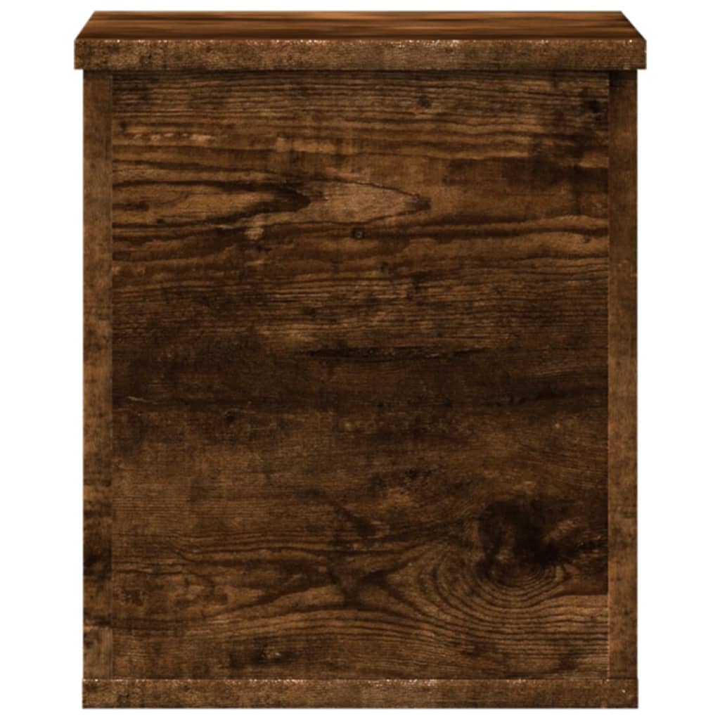 vidaXL Storage Box Smoked Oak 30x35x35 cm Engineered Wood