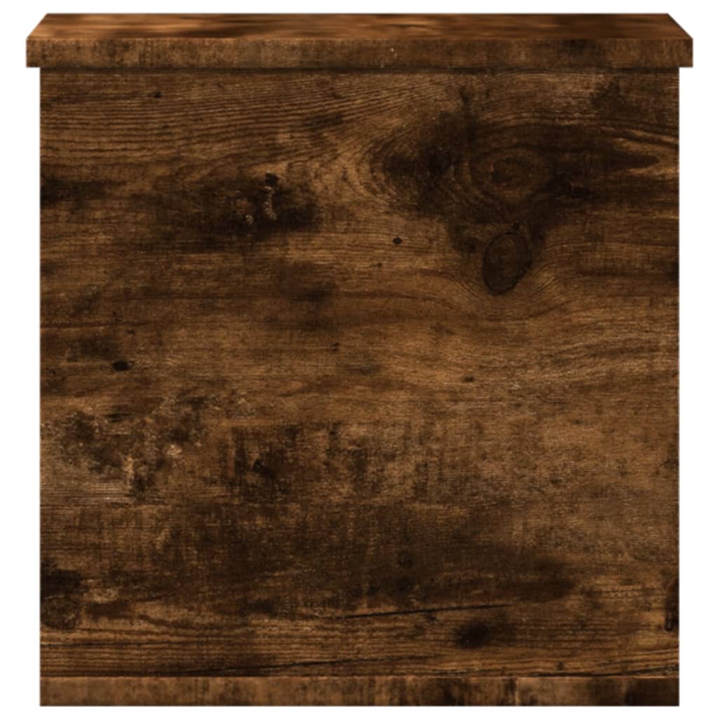vidaXL Storage Box Smoked Oak 30x35x35 cm Engineered Wood