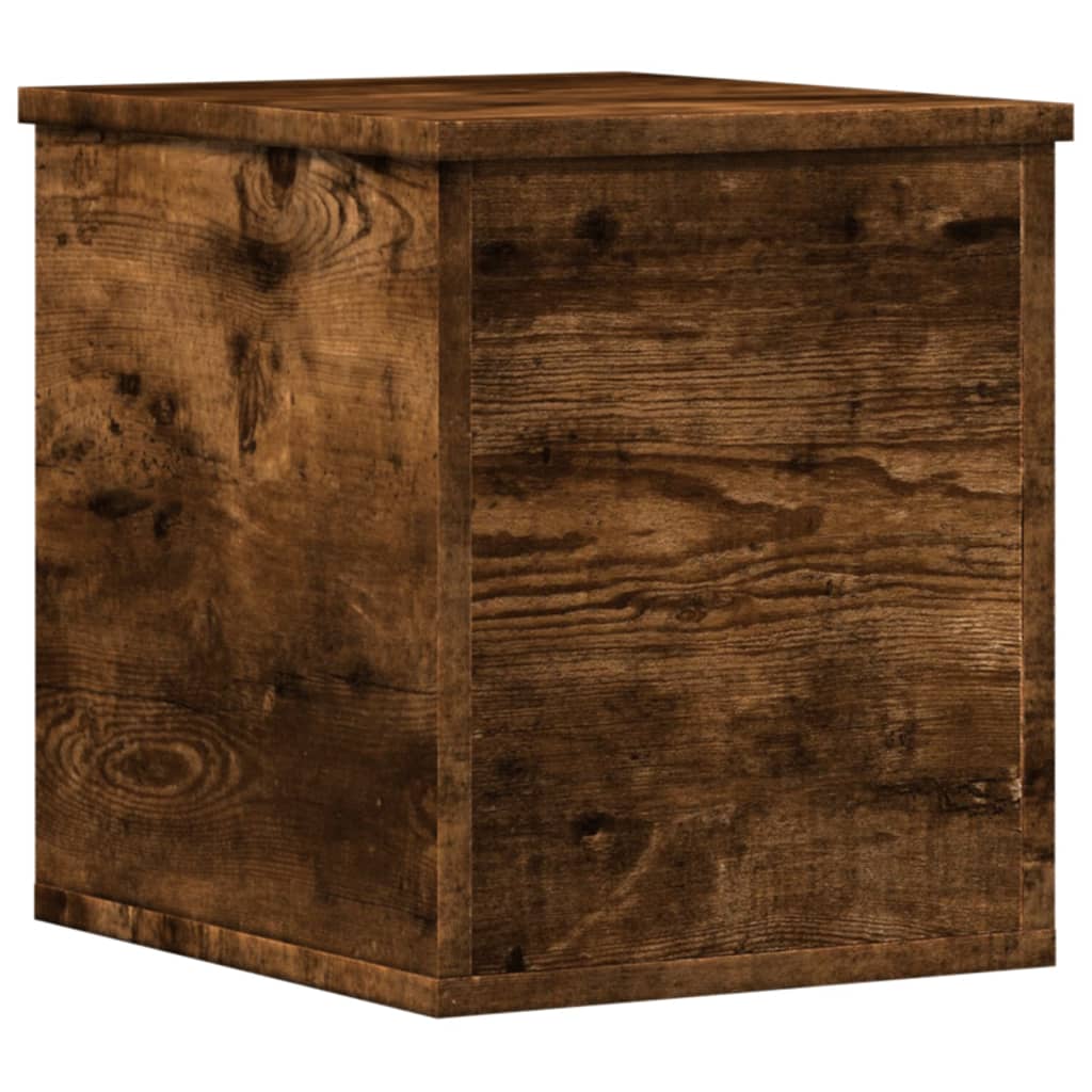 vidaXL Storage Box Smoked Oak 30x35x35 cm Engineered Wood