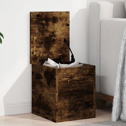 vidaXL Storage Box Smoked Oak 30x35x35 cm Engineered Wood