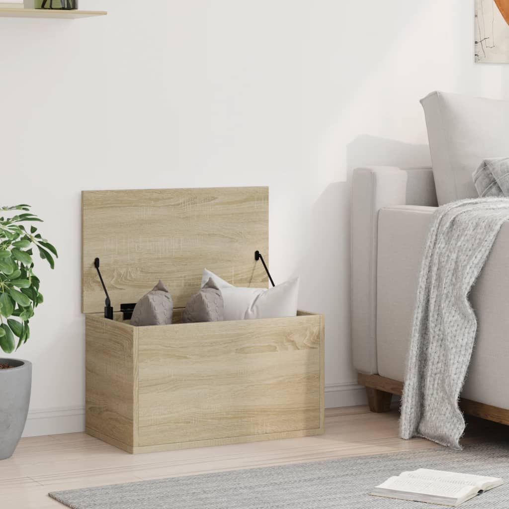 vidaXL Storage Box Sonoma Oak 60x35x35 cm Engineered Wood