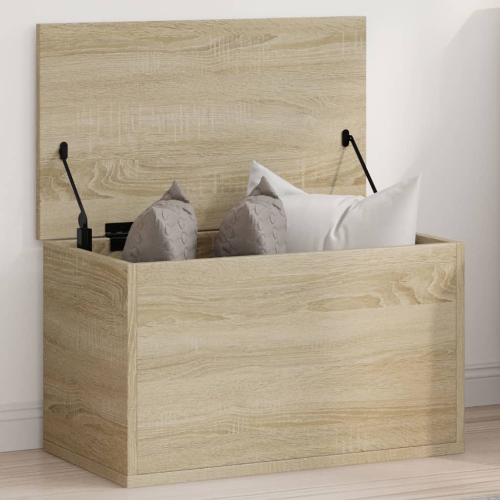 vidaXL Storage Box Sonoma Oak 60x35x35 cm Engineered Wood