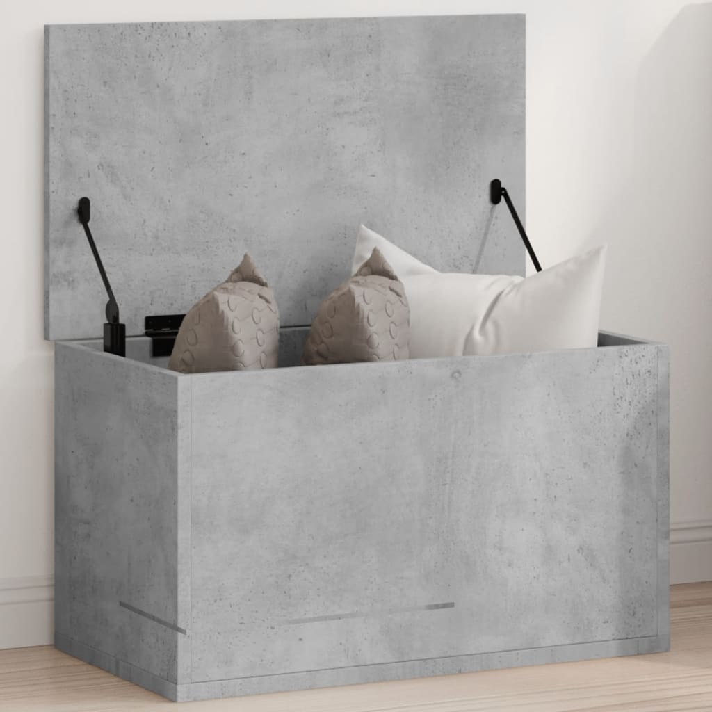 vidaXL Storage Box Concrete Grey 60x35x35 cm Engineered Wood