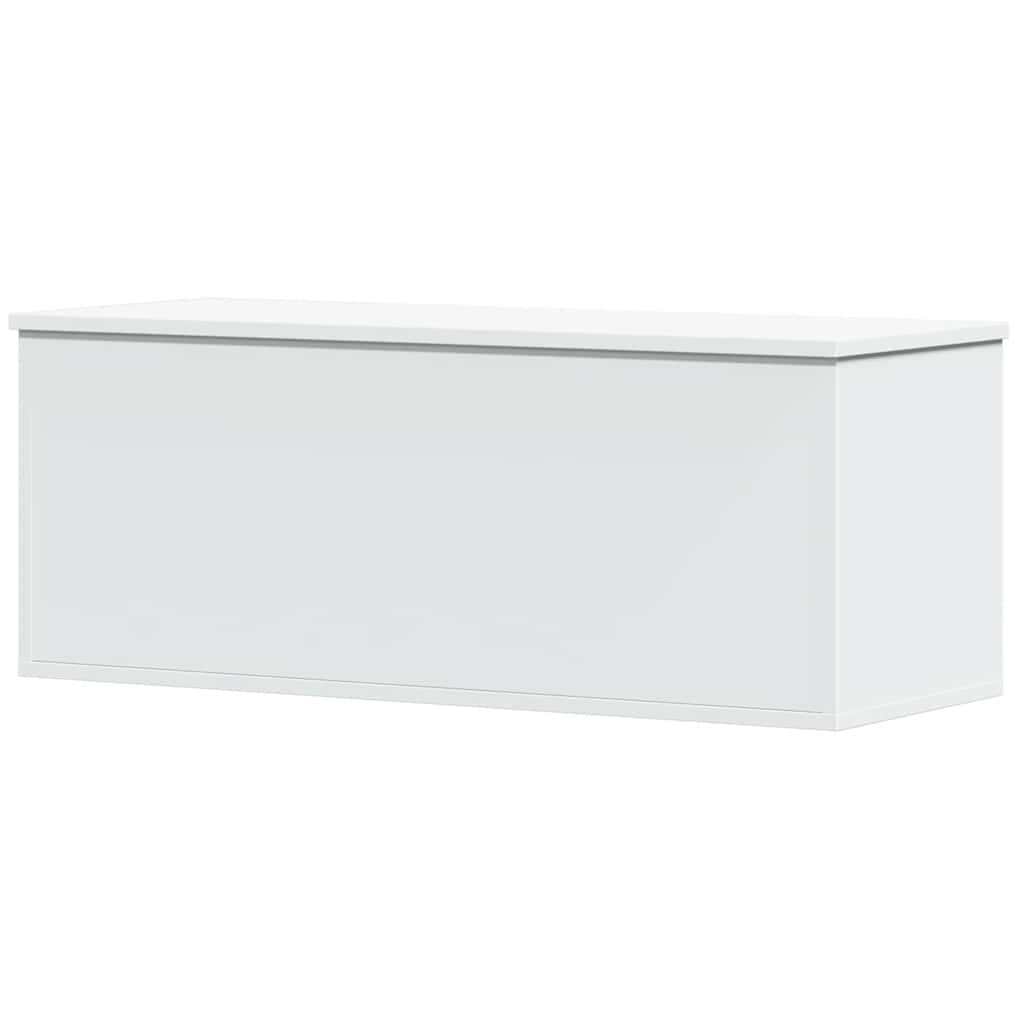 vidaXL Storage Box White 90x35x35 cm Engineered Wood