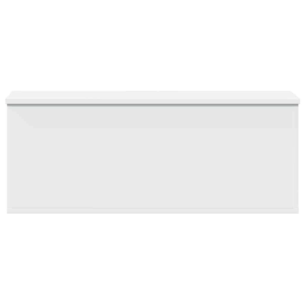 vidaXL Storage Box White 90x35x35 cm Engineered Wood