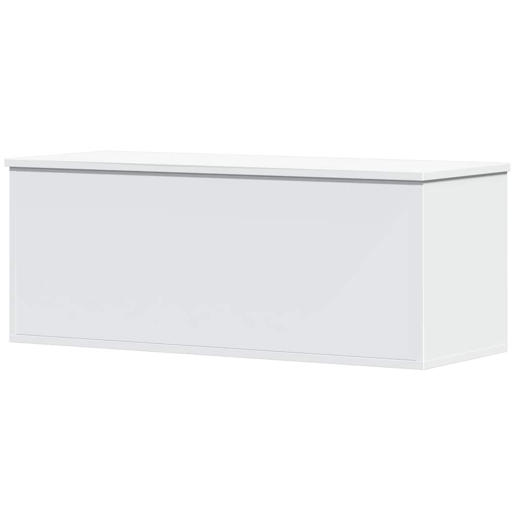 vidaXL Storage Box White 90x35x35 cm Engineered Wood