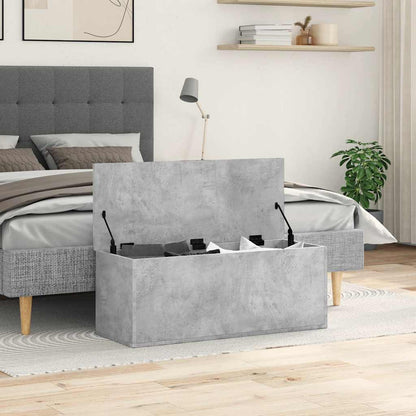 vidaXL Storage Box Concrete Grey 90x35x35 cm Engineered Wood