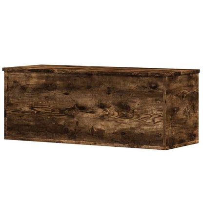 vidaXL Storage Box Smoked Oak 90x35x35 cm Engineered Wood