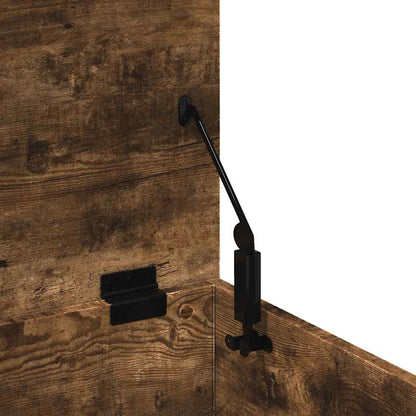 vidaXL Storage Box Smoked Oak 90x35x35 cm Engineered Wood