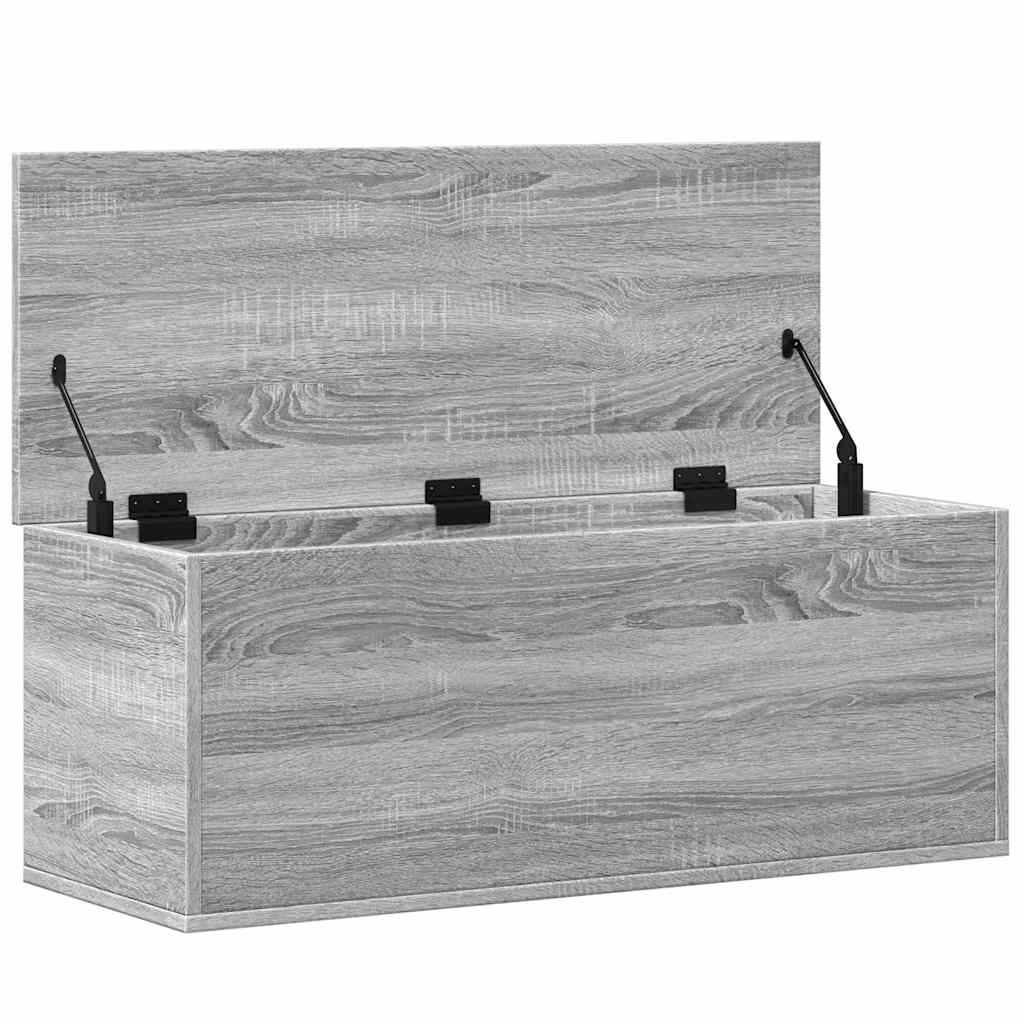 vidaXL Storage Box Grey Sonoma 90x35x35 cm Engineered Wood