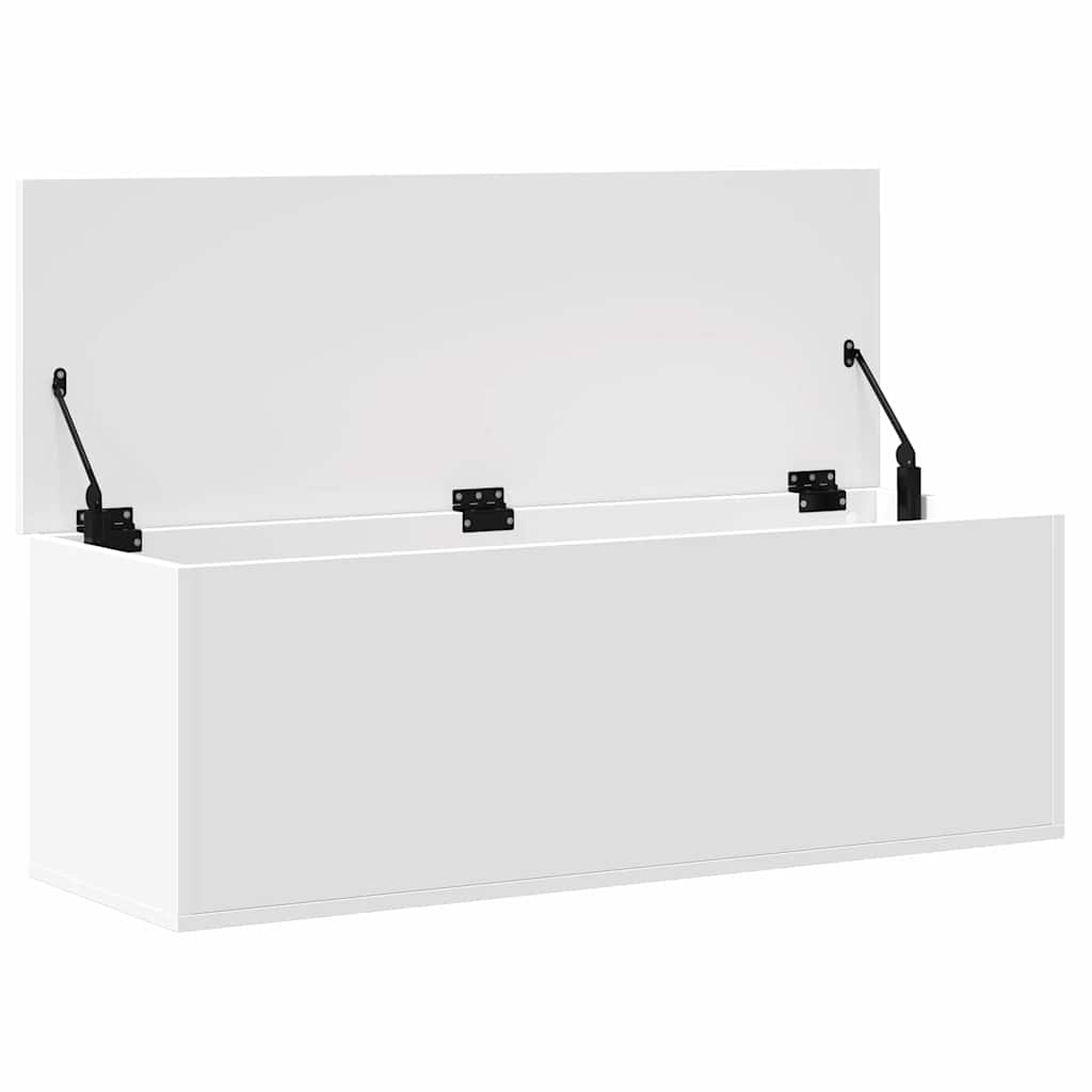 vidaXL Storage Box White 102x35x35 cm Engineered Wood