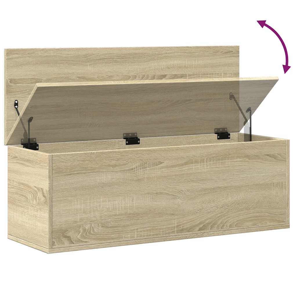 vidaXL Storage Box Sonoma Oak 102x35x35 cm Engineered Wood
