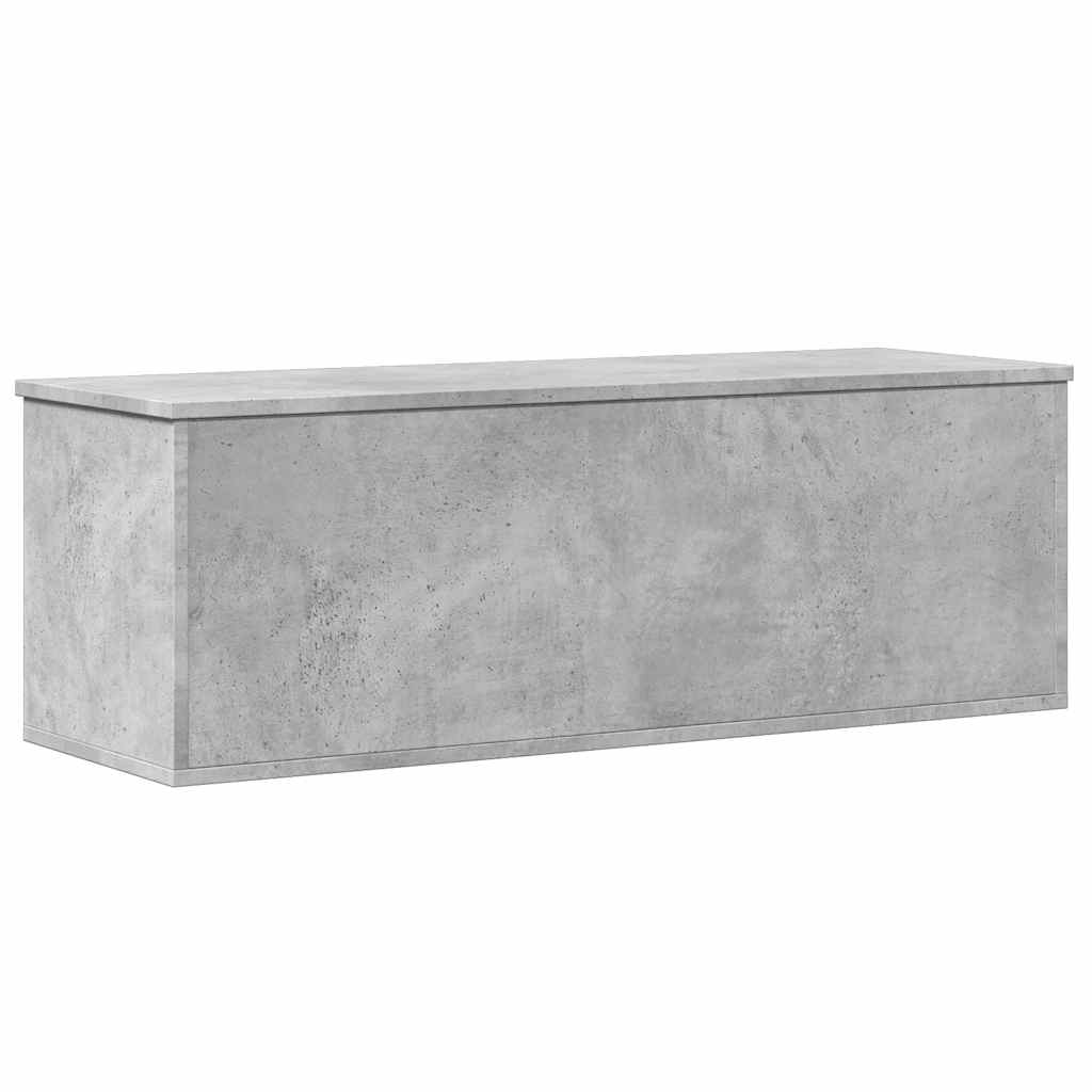 vidaXL Storage Box Concrete Grey 102x35x35 cm Engineered Wood