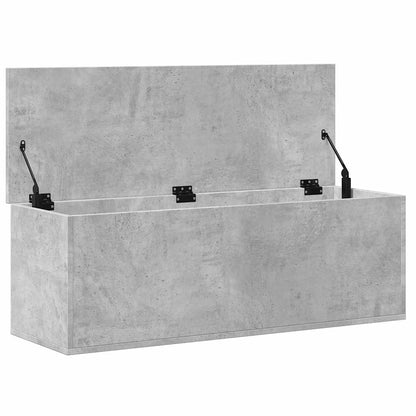 vidaXL Storage Box Concrete Grey 102x35x35 cm Engineered Wood
