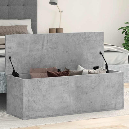 vidaXL Storage Box Concrete Grey 102x35x35 cm Engineered Wood