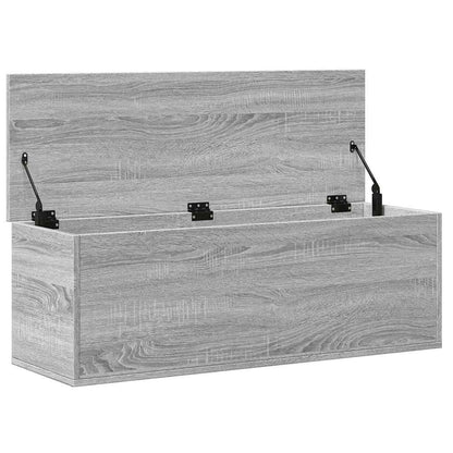 vidaXL Storage Box Grey Sonoma 102x35x35 cm Engineered Wood