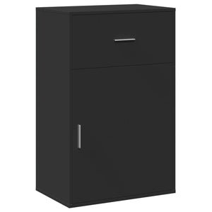 vidaXL Storage Cabinet Black 56.5x39x90 cm Engineered Wood